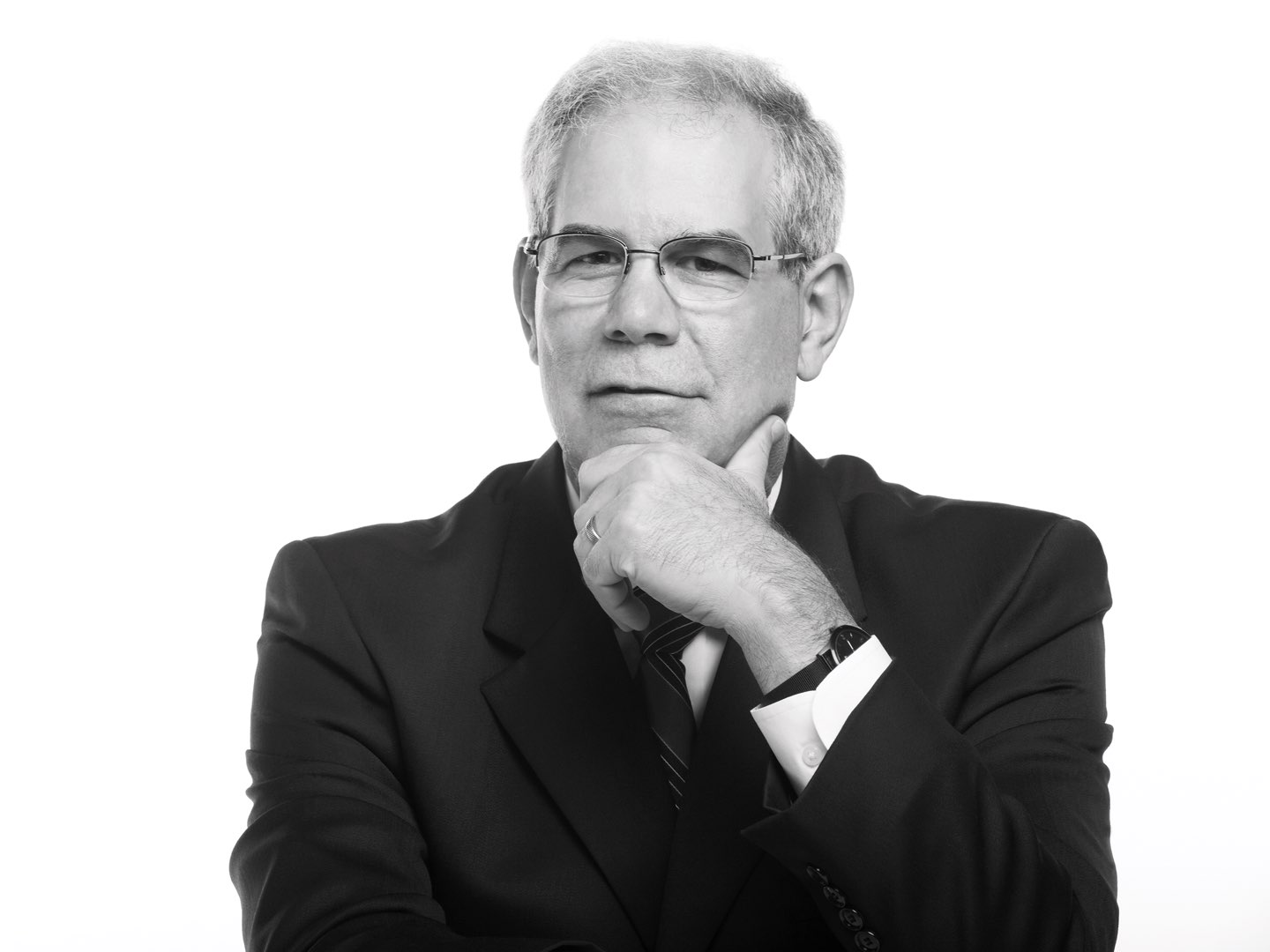 Black-and-white photo of Villanova College of Engineering Dean Gary Gabriele.