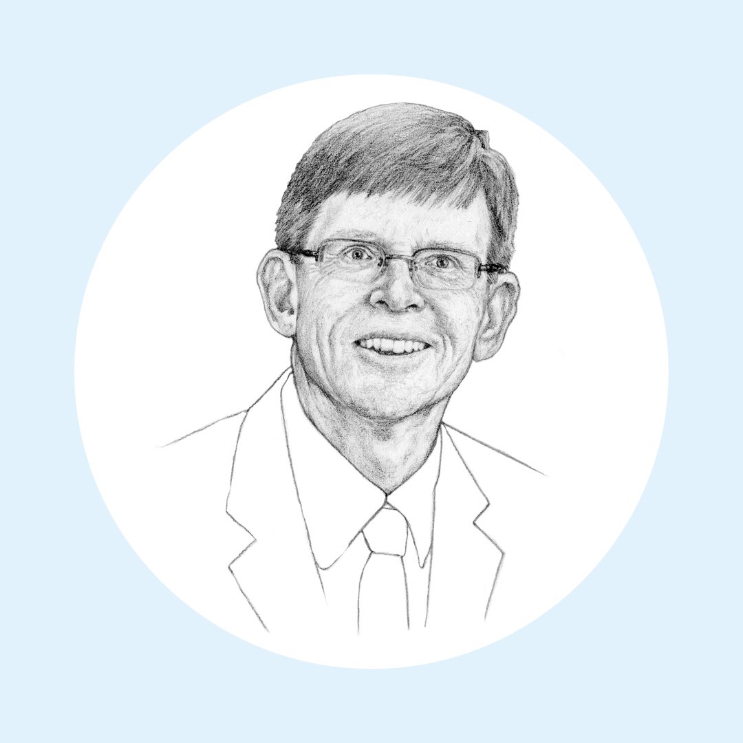 Black-and-white pencil illustration of Villanova Professor of Chemistry Barry Selinsky PhD