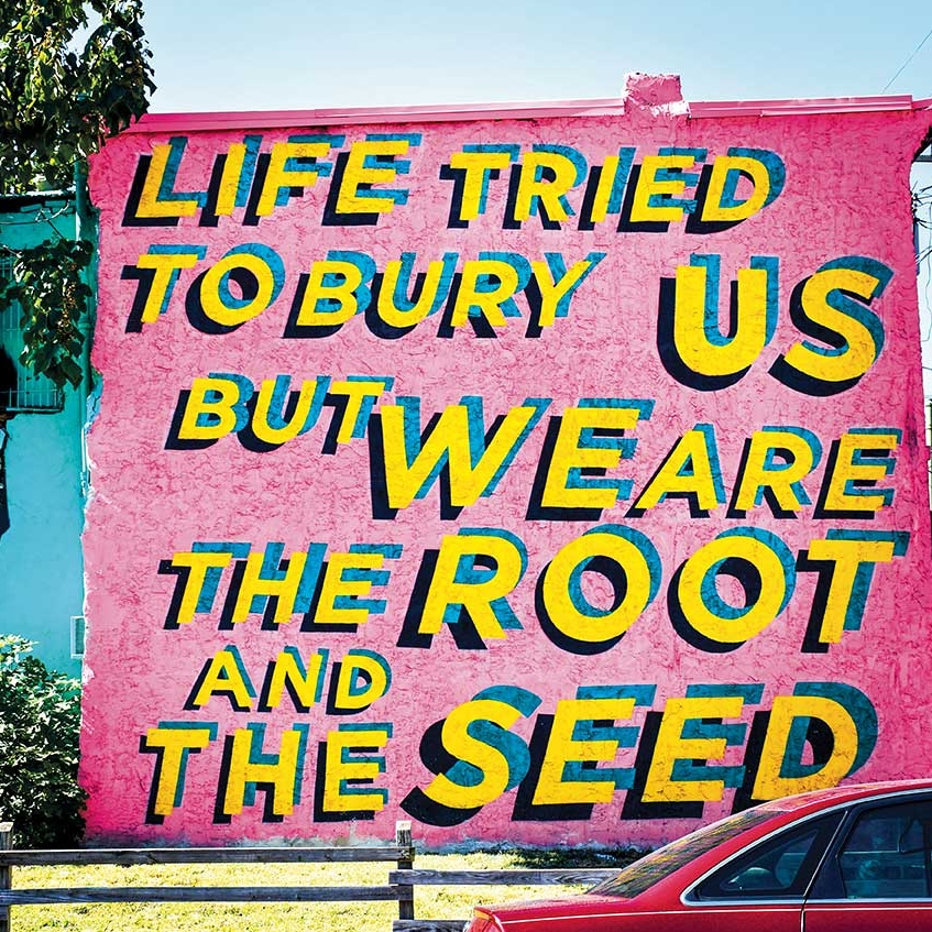 Collage of images of students, faculty and staff working at various service sites on spring break