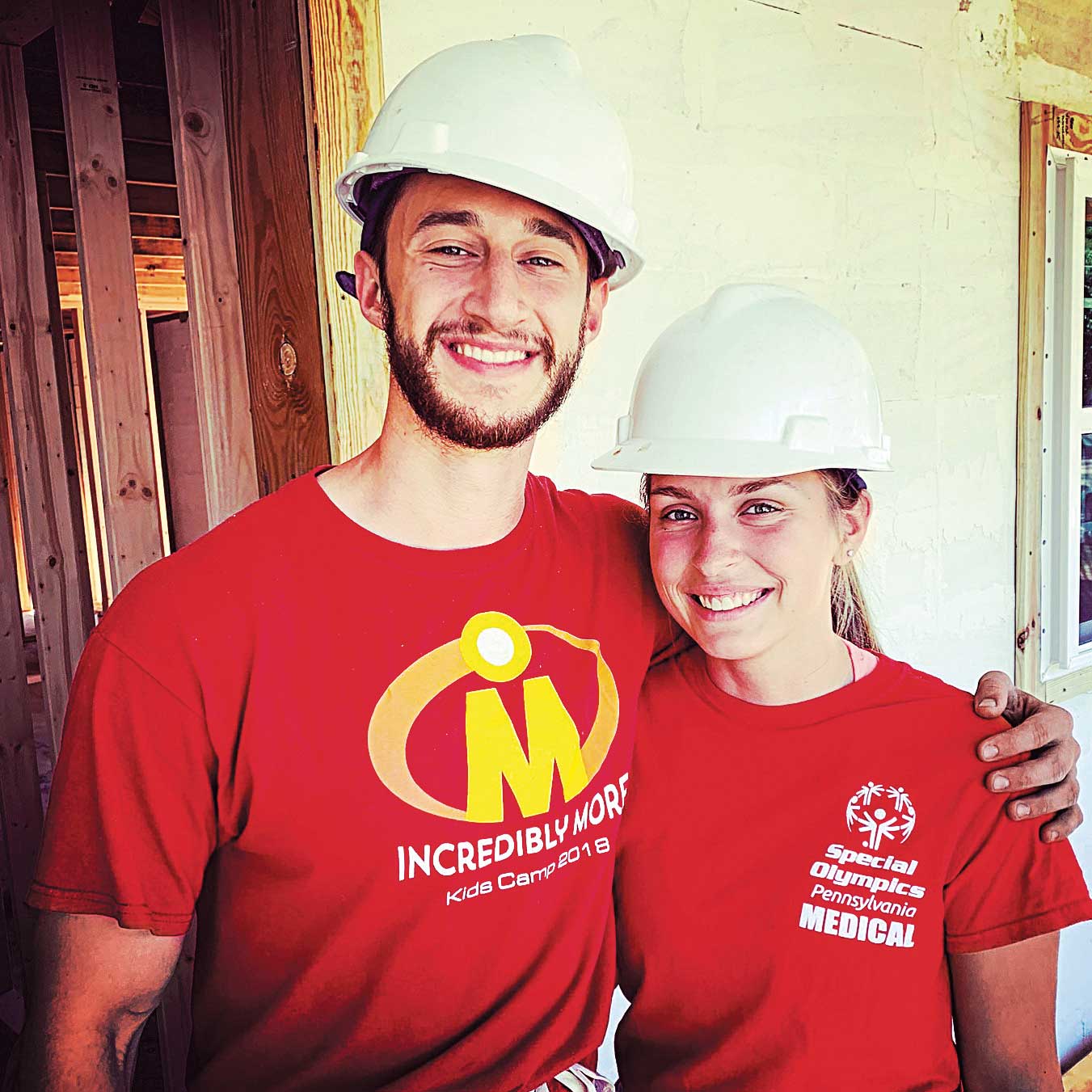 Collage of images of students, faculty and staff working at various service sites on spring break