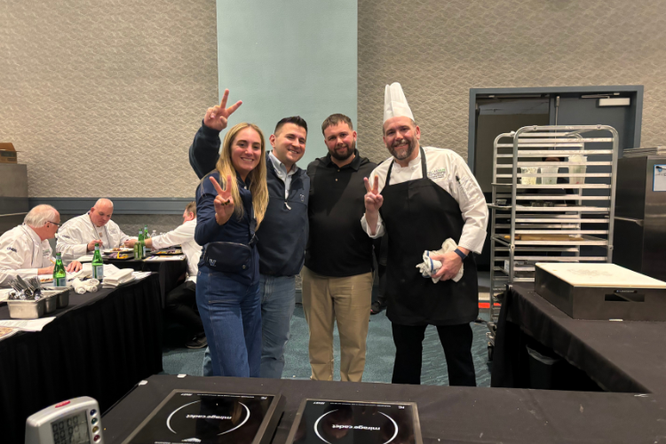 The Villanova team poses after Wiseley's performance in the competition. L to R: McKenzie Baldorossi, Andrew Camuso, Chef James Harris, Chef Christopher Wiseley The Villanova team poses after Wiseley's performance in the competition. L to R: McKenzie Baldorossi, Andrew Camuso, Chef James Harris, Chef Christopher Wiseley