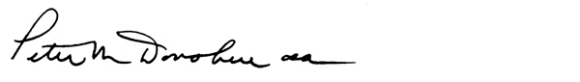 signature Rev. Peter M. Donohue, OSA, PhD signature