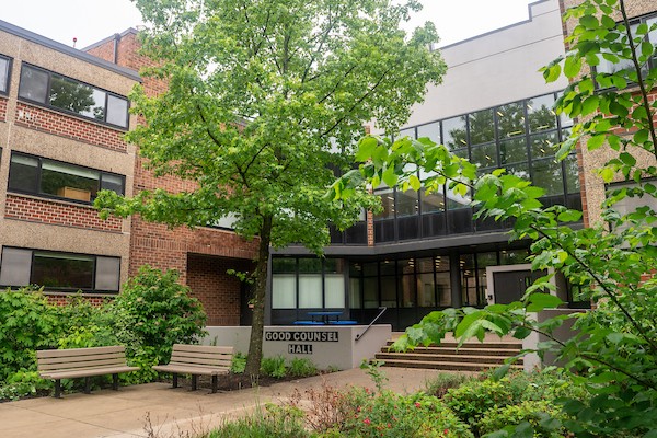 Good Counsel Hall Exterior view of Good Counsel Hall on Villanova's south campus.
