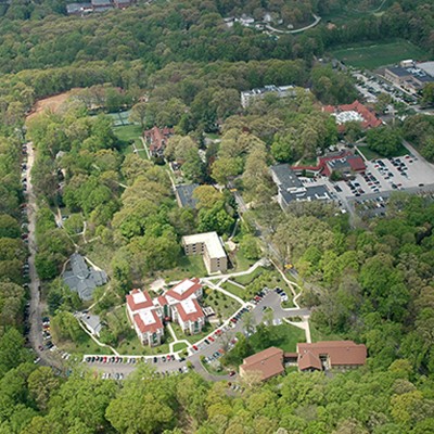aerial photo of Cabrini campus