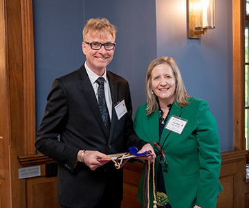 Frank Schlupp and Dean Christine Palus