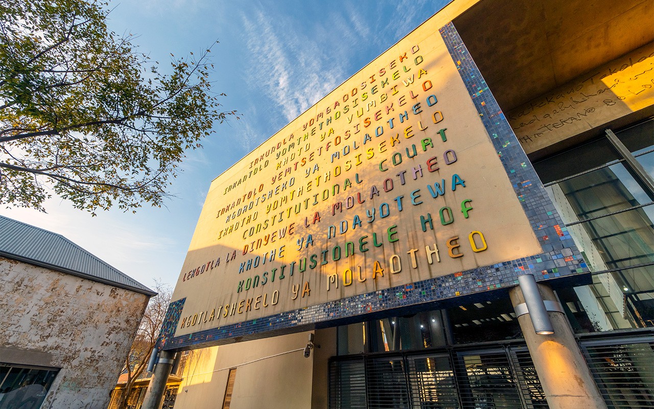 The outside of the Constitutional Court of South Africa in Johannesburg.